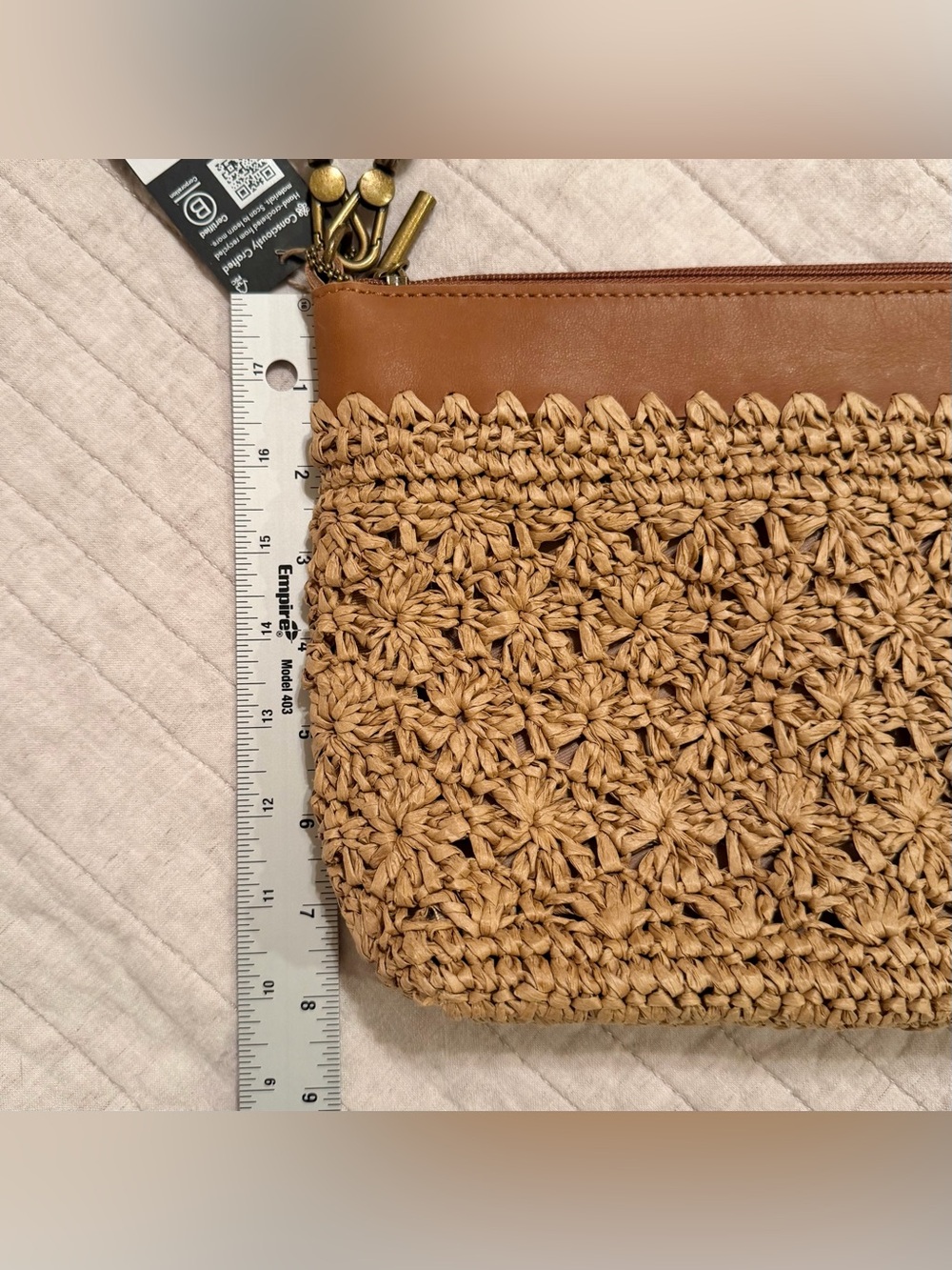 The Sak NEW Lumi Coastal Straw Woven Convertible Crossbody Purse Bag Vacation - Picture 11 of 12